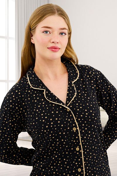Bella Linda Set pijamale de damă din bumbac cu nasturi