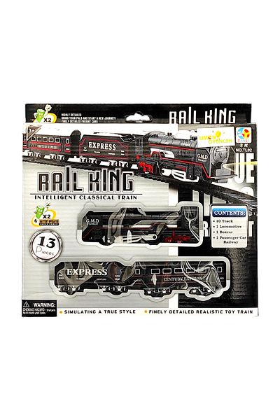 Tıfıl Toys مجموعة قطارات صغيرة سوداء مكونة من 13 قطعة
