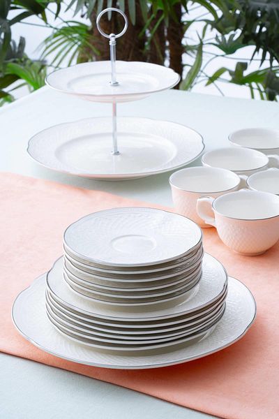ACAR Serenity Silver Brunch Set - 6 People, 20 Pieces