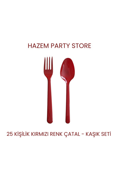 Home PLASTİK ÇATAL - KAŞIK SETİ SERT PLASTİK MİKA 50 ADET KIRMIZI RENK