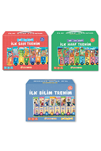 Bi Kutu Oyun İlk Sayı Trenim+İlk Harf trenim+İlk bilim Trenim 3 set