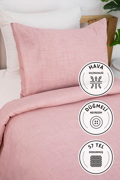 FAVORA Set cuvertură de pilota unică Vega Cotton Ranforce - Pulbere