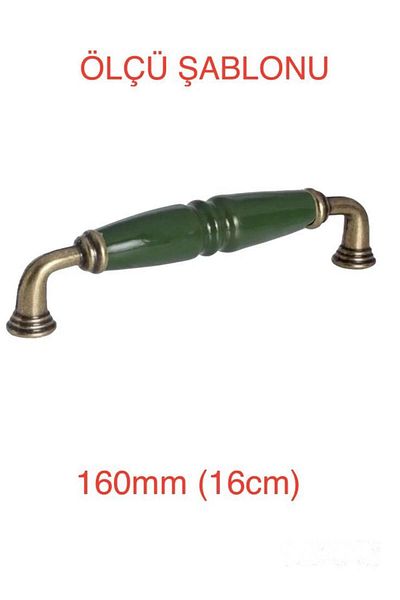 Porcellana Perla (16 سنتيمتر)-غطاء بورسلين مقبض الأثاث مقبض خزانة الحمام درج مقبض المطبخ Kulb Inci160mm-stk3086