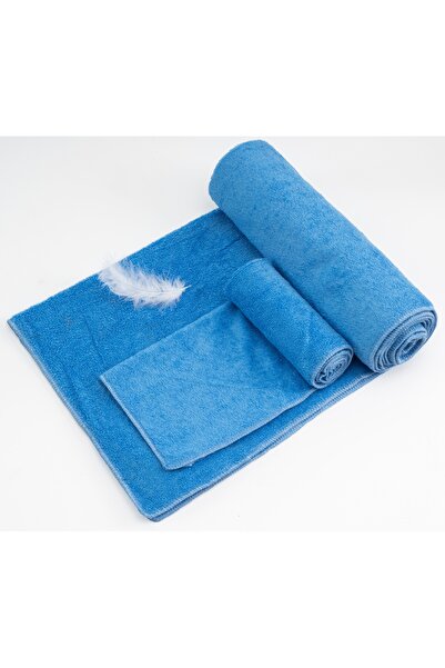 LUKCHE Microfiber Yoga Mat Havlusu, Pilates Havlusu 2 parça Köşe Cepli Ter Emici