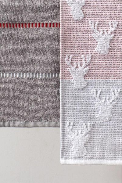 Ender Home Primula New Year 2-Piece Gift Towel Set – 30X50Cm