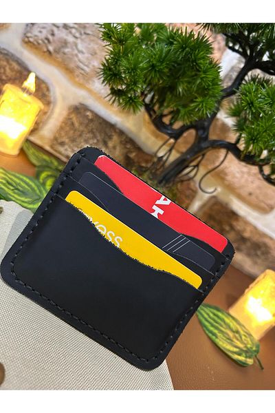 Globica Genuine Leather Handmade Black Wallet / Card Holder Wallet / Unisex Wallet