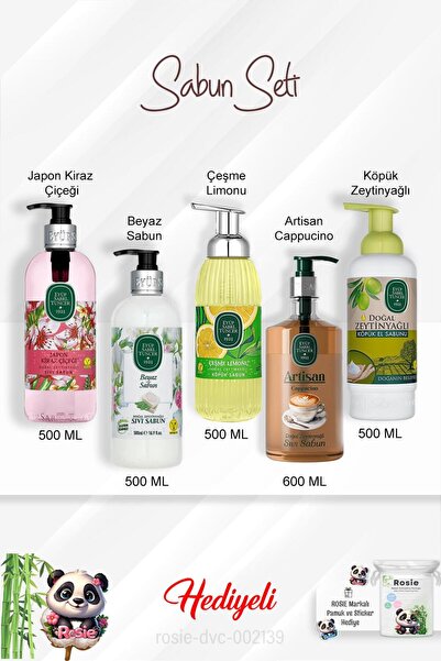 Eyüp Sabri Tuncer عبوة صابون أرتيزان كابوتشينو، ليمون شيزفني، زهر الكرز الياب...