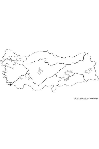 ZERO LAND Static Paper Colorless Mute Turkey Regions Map 150 cm X 270 cm Hnzrn