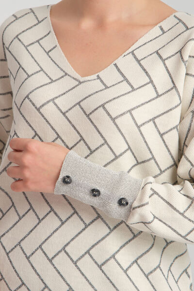 Clothes Fast Women's Silvery V-Neck Sweater