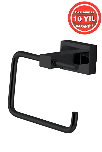 ÇELİK BANYO Paslanmaz Pirinç Mat Siyah Kenzo Kare Havluluk