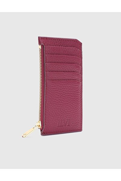 İLVİ Pereira Hakiki Floter Deri Unisex Mor Kartlık