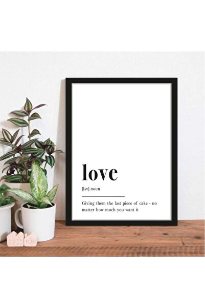 AR AJANS KANVAS TABLO Stol od MDF-a dizajniran u stilu ljubavi, sa okvirom u ...