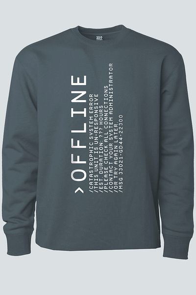 ROCKANDROLL Ανδρικό φούτερ Offline Crew Neck Anthracite