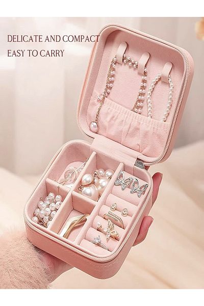 gaman Stylish Design Mini Jewelry Box, Travel Size Jewelry Organizer, Necklace, Earring, Ring Box