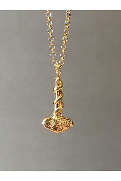 TREND 925 ayar gümüş Thorun çekici kolye, mjölnir kolye, yılbaşı hediyesi