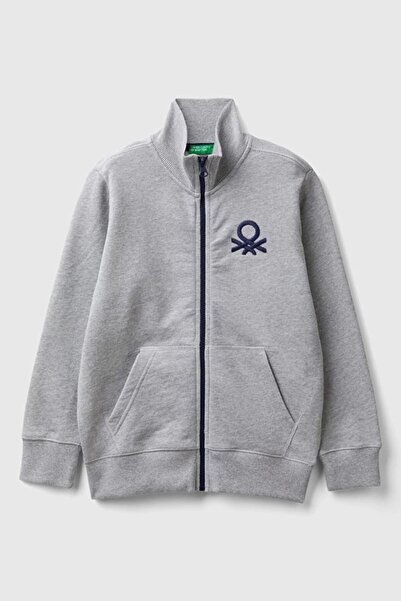 Benetton سويت شيرت للأولاد - مزيج رمادي