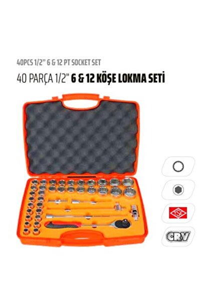 Rico 40 Piece 1/2 Socket Set 6-12 Angle 006-Rc1231