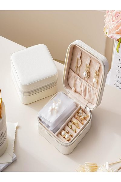 gaman Portable Mini Organizer for Travel, Jewelry, Necklace, Ring, Earring Box, Jewelry Organizer