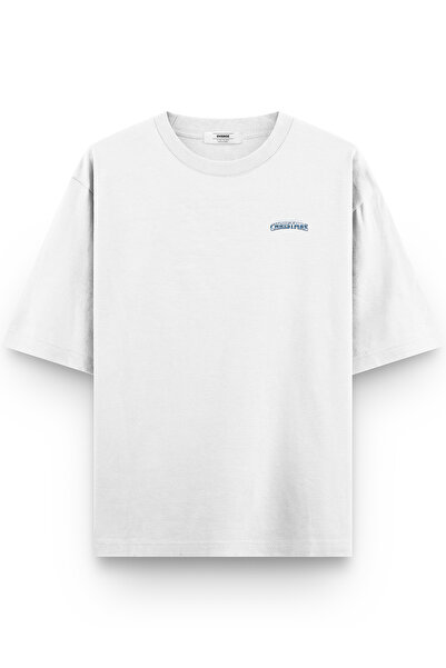 Overoz Різдвяний новорічний напів-оверсайз футболка з принтом на спині 1306