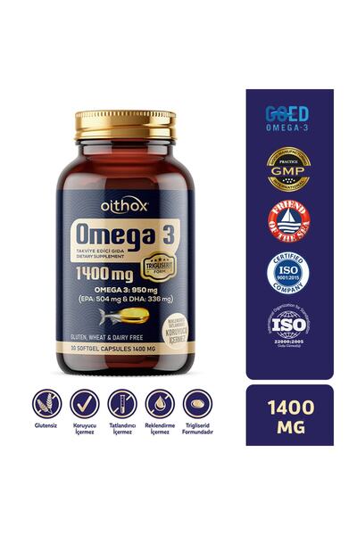 Oithox Omega 3 Balık Yağı 1400 Mg 30 Kapsül