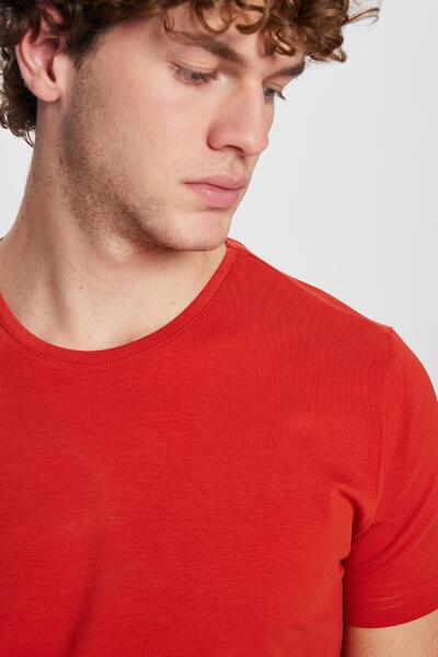 Tudors Men's Slim Fit Cotton Soft Flexible Fabric - Tile Crew Neck Basic T-Shirt