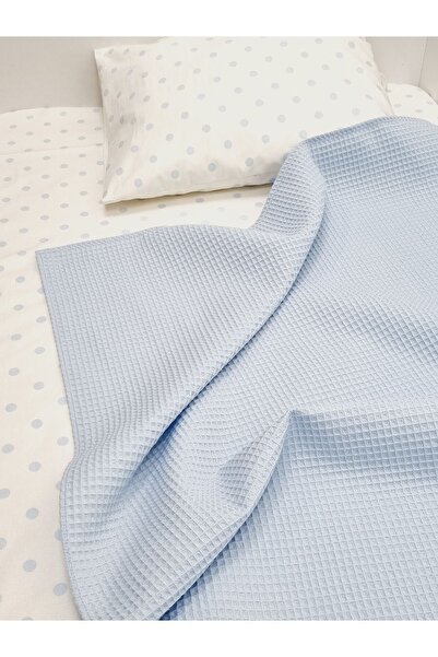 Yada Baby طقم بيكيه أزرق اللون 100% قطن للأطفال والرضع - 90x140 سم