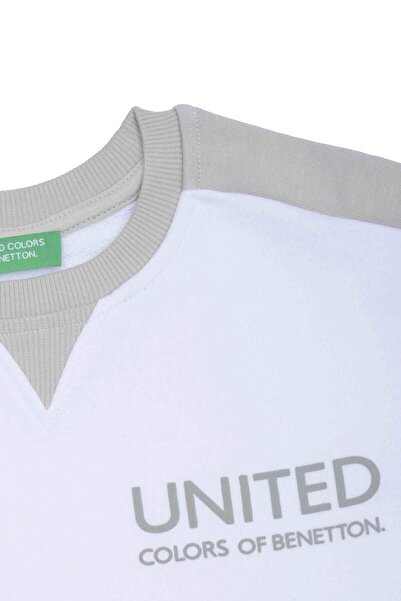 Benetton Λευκό φούτερ για αγόρι