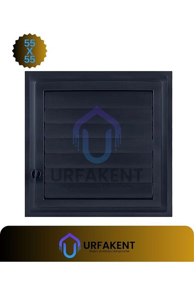 Urfakent 55X55 Anthracite Grille Shutter - Bathroom Wc Vent Adhesive