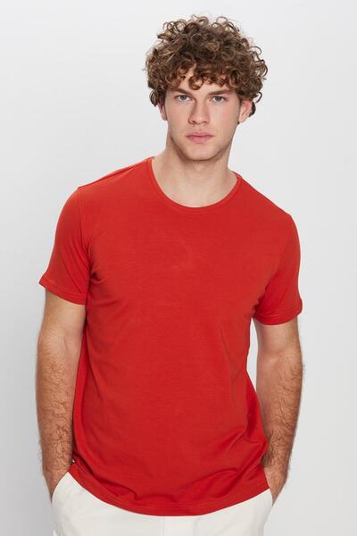 Tudors Men's Slim Fit Cotton Soft Flexible Fabric - Tile Crew Neck Basic T-Shirt