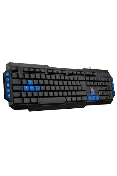 Genel Markalar Hyk-46 Gamy Siyah Usb Mavi Tuşlu Q Gaming Kablolu Oyuncu Klavyesi