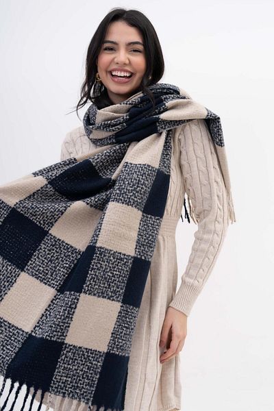 FENZA SCARF ABBEY KARE MODEL LANA-MIXTĂ ACRILOĂ BĂRĂ CU MODEL