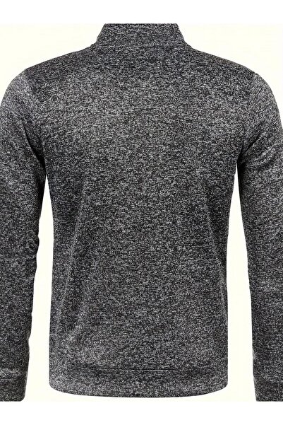 GHASSY CO. Ghassy Co. Men's Gray Surface Lightweight Windproof Full Zipper Fleece Jacket