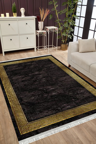 MUBO Pamuk Dokuma Taban Yıkanabilir Kaymaz Tabanlı Antibakteriyel Dijital Bas...