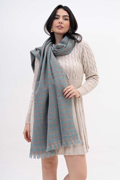 FENZA SCARF Wendy Crown Pattern Wool-Acrylic Mix Winter Scarf