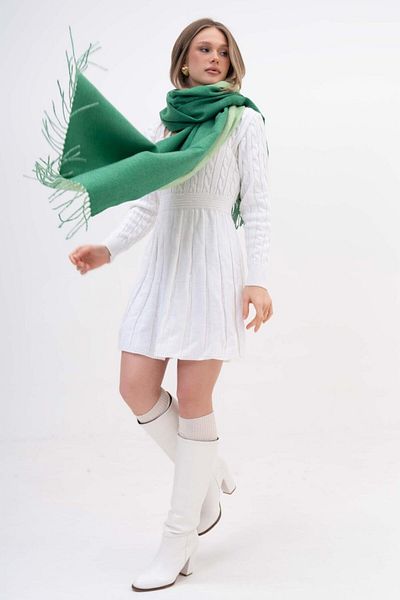 FENZA SCARF ALESSI șal de iarnă cu amestec dublu lână-acril