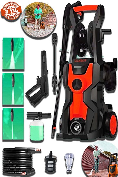 stanrayf Alman  Bakır Sargı Otomatik Su Soğutmalı 180-200Bar 6000W Yüksek Basınçlı Bahçe Oto Yıkama Makinesi