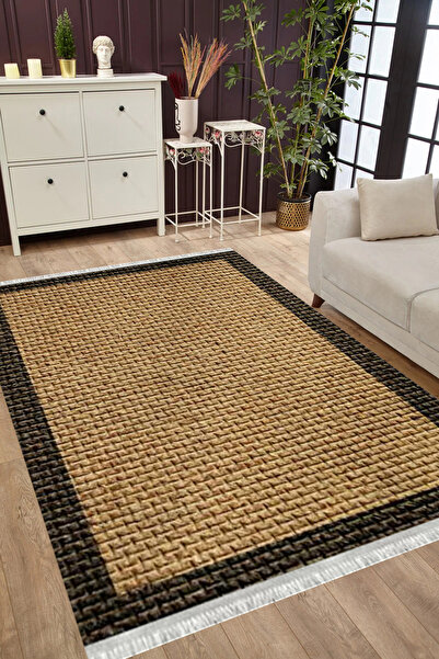 MUBO Kaymaz Tabanlı Yıkanabilir Antibakteriyel Dijital Baskı Doku Salon Halıs...