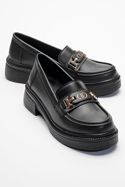 Ccway Crne kožne Sa kopčom ženske cipele za slobodno vreme