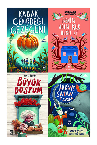 Genç Timaş 4.5.6. Sınıf Okuma Seti 4 Kitap Kabak Çekirdeği Gezegeni-Benim Adı...