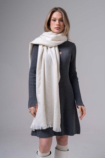 FENZA SCARF ȘAL DE IARNĂ DETALIAT ALICE PUL AMESTEC DE LÂNĂ-ACRIL