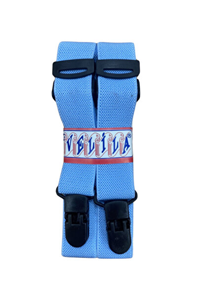 Kardelux Umeraș pentru pantaloni pentru copii, lavabil, antialergic, cu cleme din plastic, culoare solidă