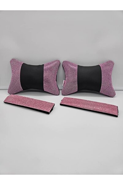 dizaynpark Set de 2 perne pentru gât Candy Pink Stone