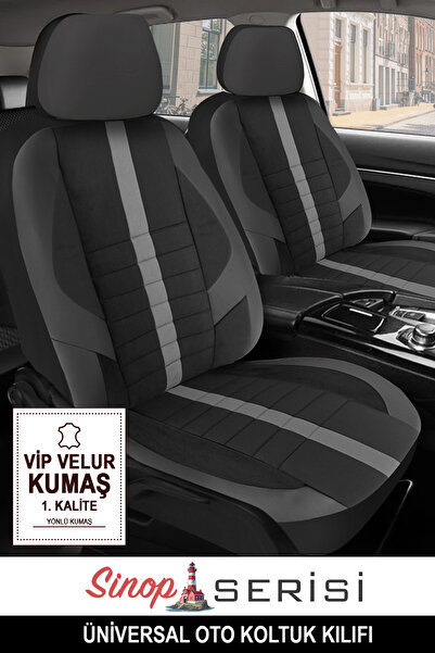 GM-DESIGN Sinop Series - Luxury Universal Car Seat Cover - Full Set of 5 Seats - Special Velur Fabric