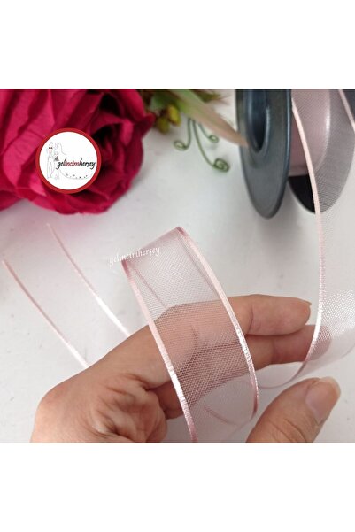 Gelincimherşey Süsleme için 4 mt Saten Fitilli Organze Kurdele (en 2.5 cm)