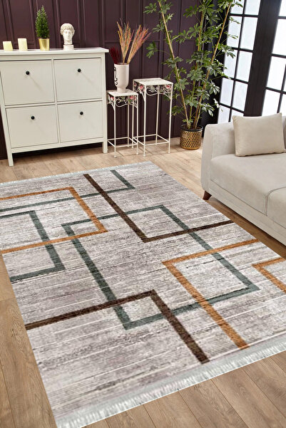 MUBO Pamuk Dokuma Taban Yıkanabilir Kaymaz Tabanlı Antibakteriyel Dijital Bas...