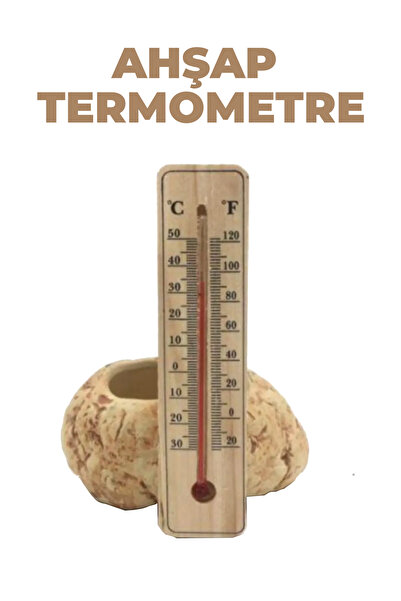 ÇELİKEL Ahşap Derece Termometre Duvar Tipi Dayanıklı Termometre