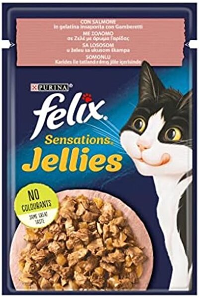 FELIX Sensation Somon & Karidesli Kedi Yaş Mama (26 X 85 GR)