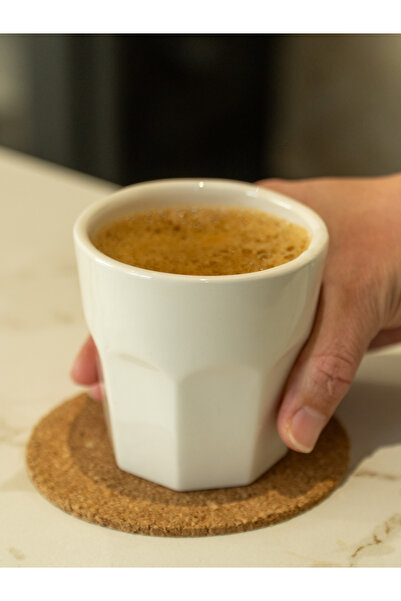 terraco ceramic Handmade Ceramic Double Espresso Cup Mug White