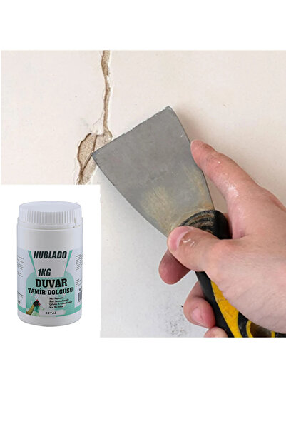 NUBLADO 1 Kg Duvar Tamir Dolgu Macunu Alçı Sıva Derin Boşluk Doldurucu Çatlak Onarıcı Giderici.