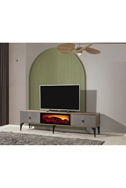 Home Fugas Bluetooth'lu Şömineli Tv Sehpası